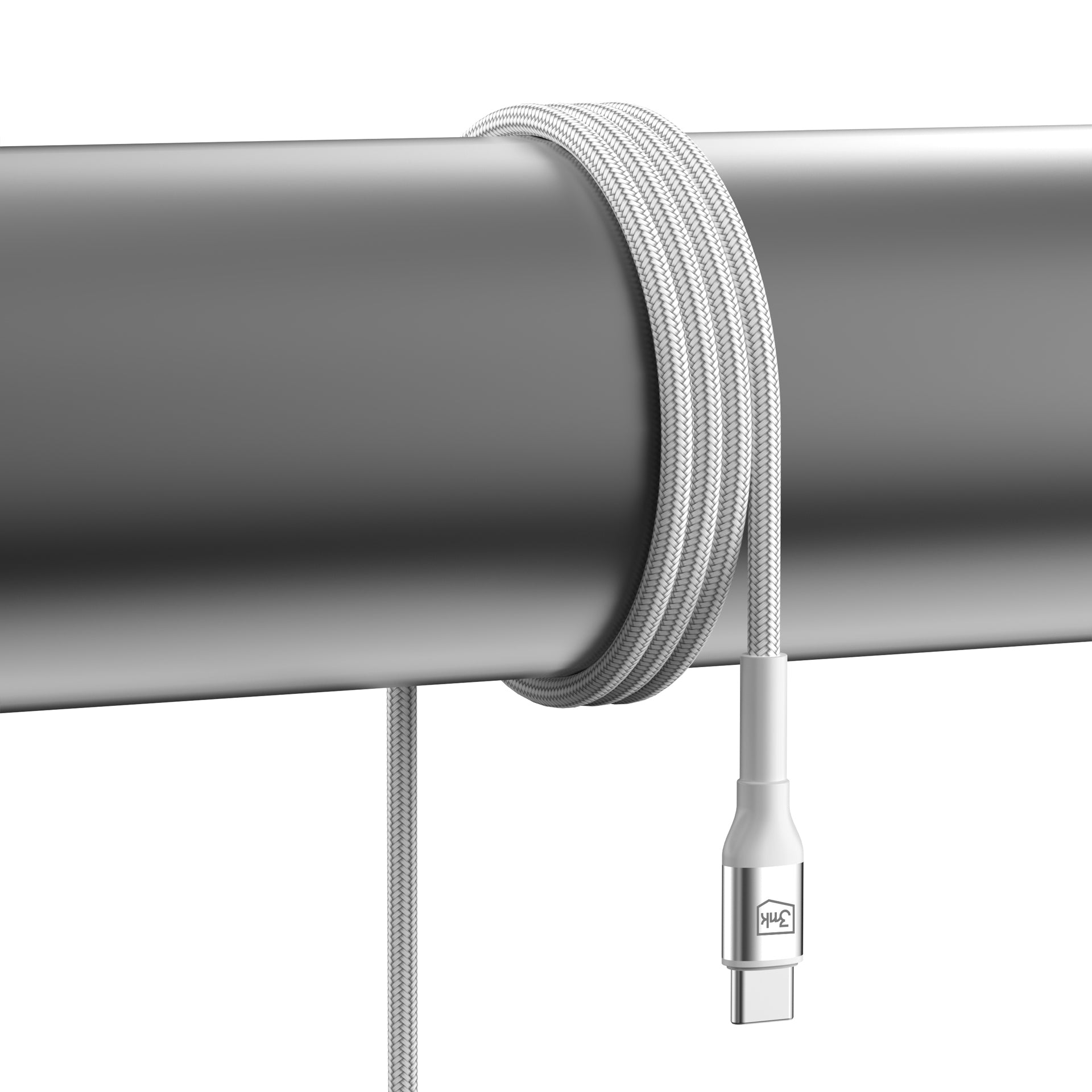 3mk Hyper Laidas N-SERIES USB-A / USB-C 1m 9V/2A 18W / baltas