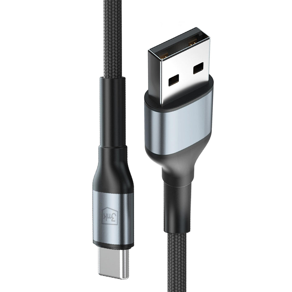 3mk Hyper Laidas N-SERIES USB-A / USB-C 2m 9V/2A 18W / juodas