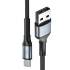 3mk Hyper Laidas N-SERIES USB-A / USB-C 2m 9V/2A 18W / juodas
