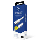 3mk Hyper Laidas N-SERIES USB-A / MicroUSB 1m 5V/2.4A 12W / baltas