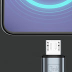 3mk Hyper Laidas N-SERIES USB-A / MicroUSB 1m 5V/2.4A 12W / juodas