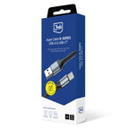 3mk Hyper Laidas N-SERIES USB-A / USB-C 1m 9V/2A 18W QC 3.0 / juodas