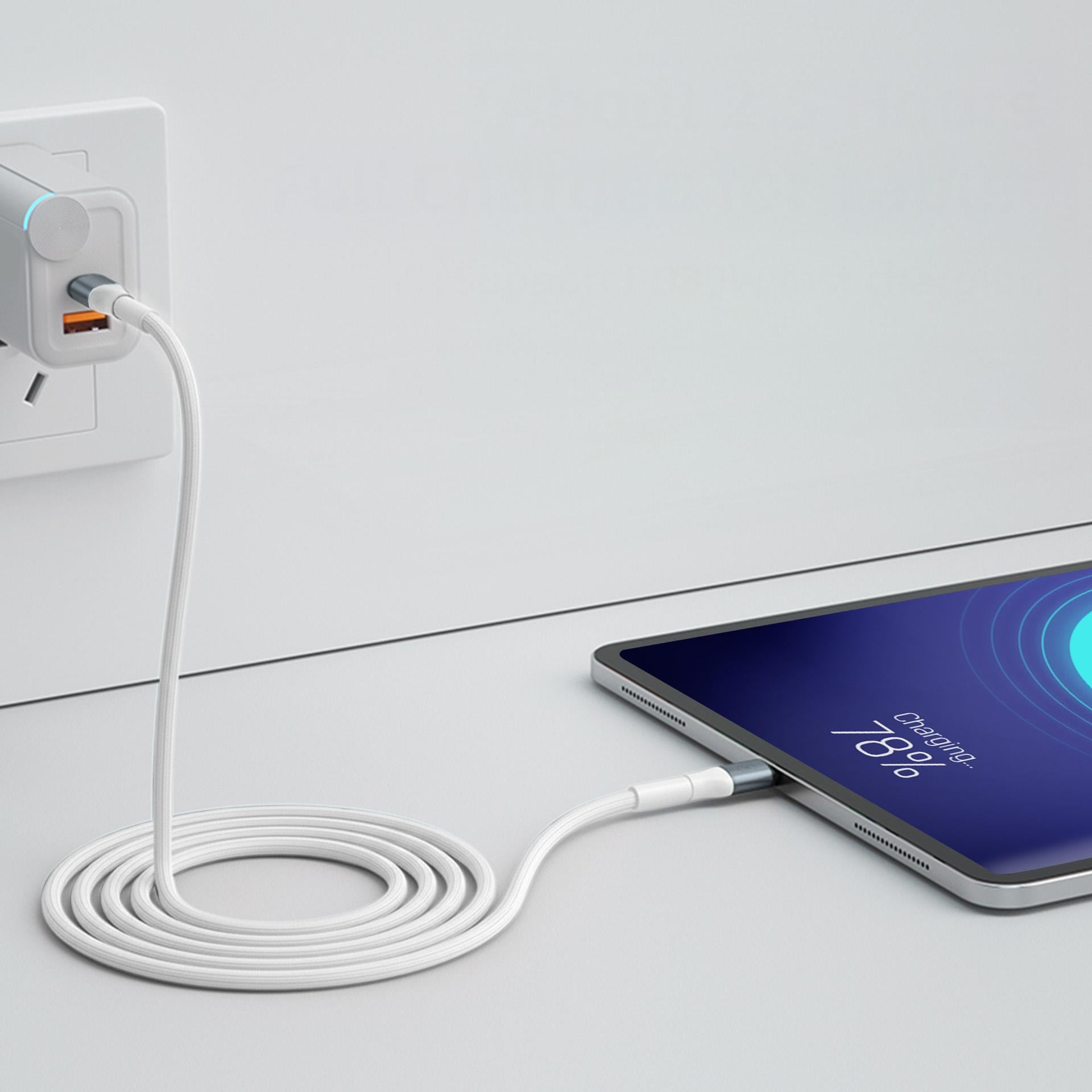 3mk Hyper Laidas N-SERIES USB-C / USB-C 1m 20V/3A 60W / baltas