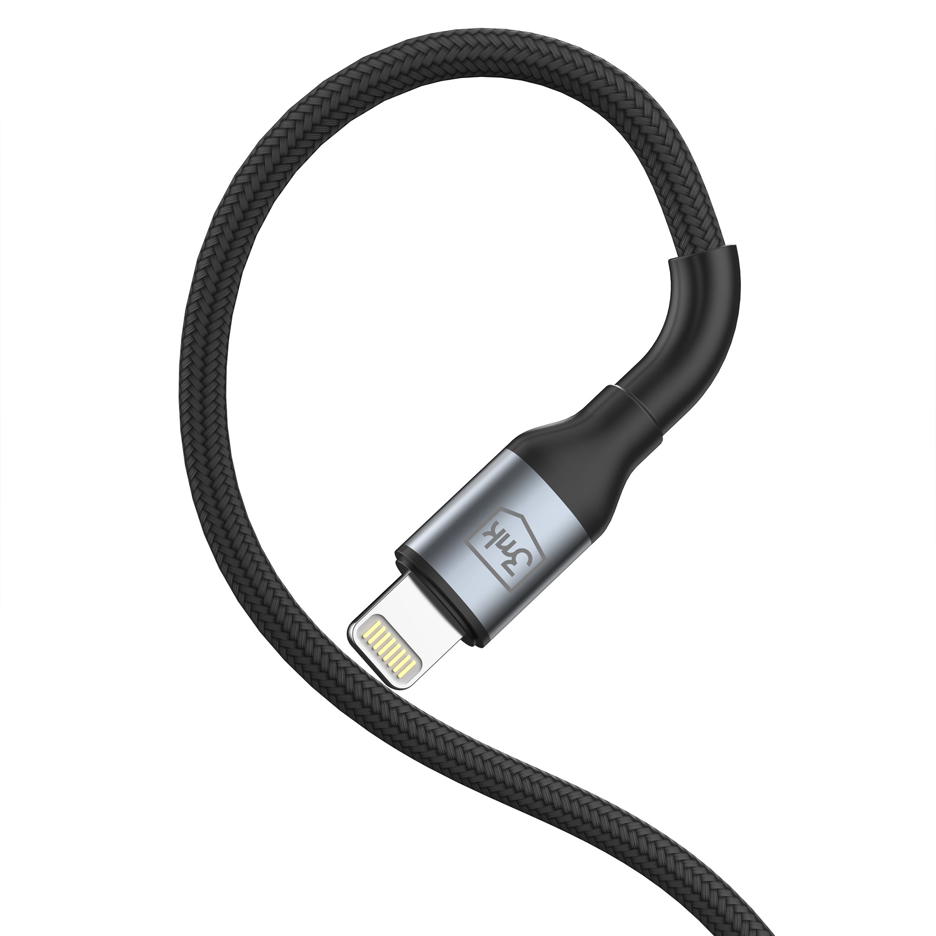 3mk Hyper Laidas N-SERIES USB-A / Lightning 1m 5V/2.4A 12W / juodas