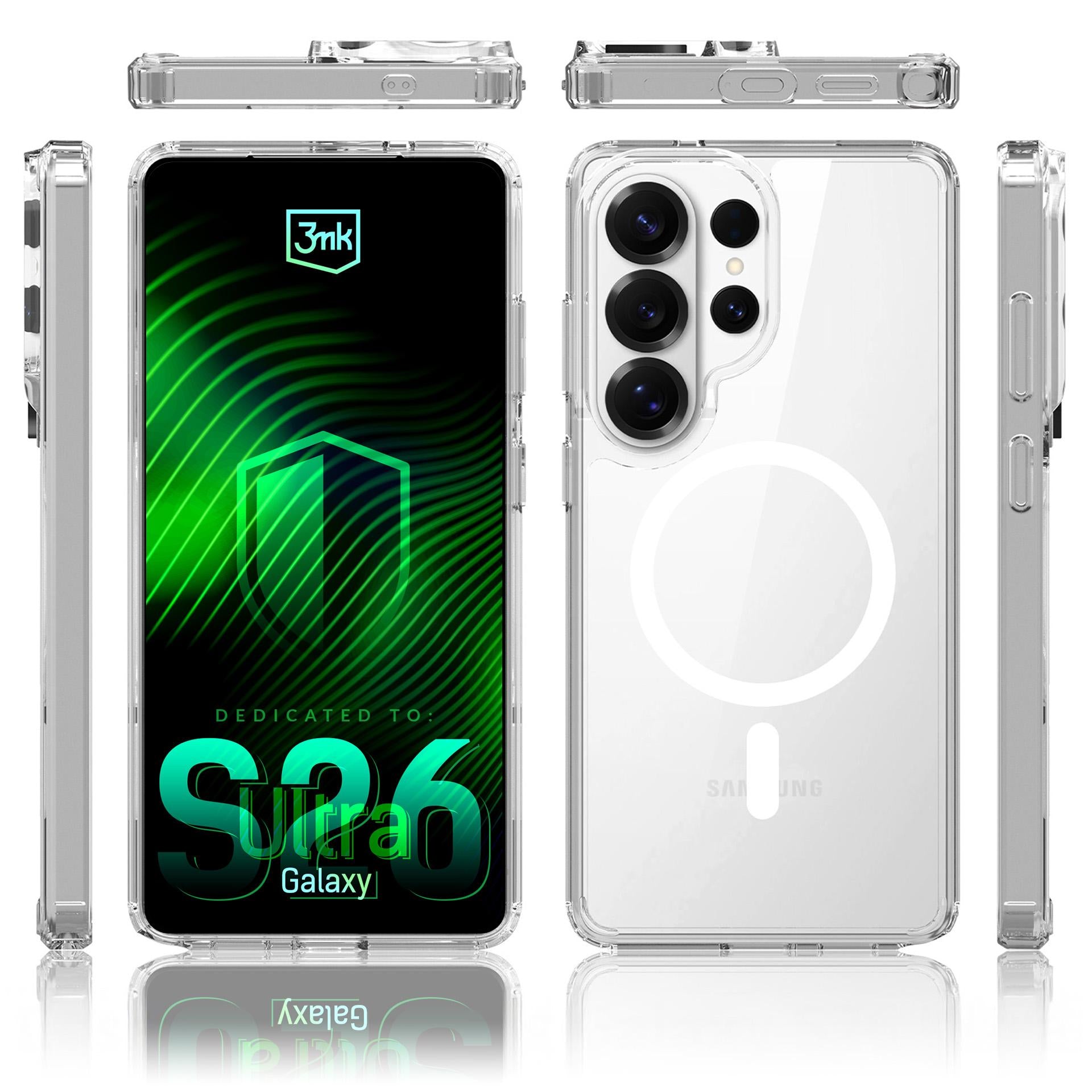 3mk Armor MagCase, skirtas Samsung Galaxy S26 Ultra - Transparent