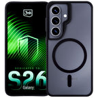 3mk Satin Armor MagCase, skirtas Samsung Galaxy S26 - Transparent Black