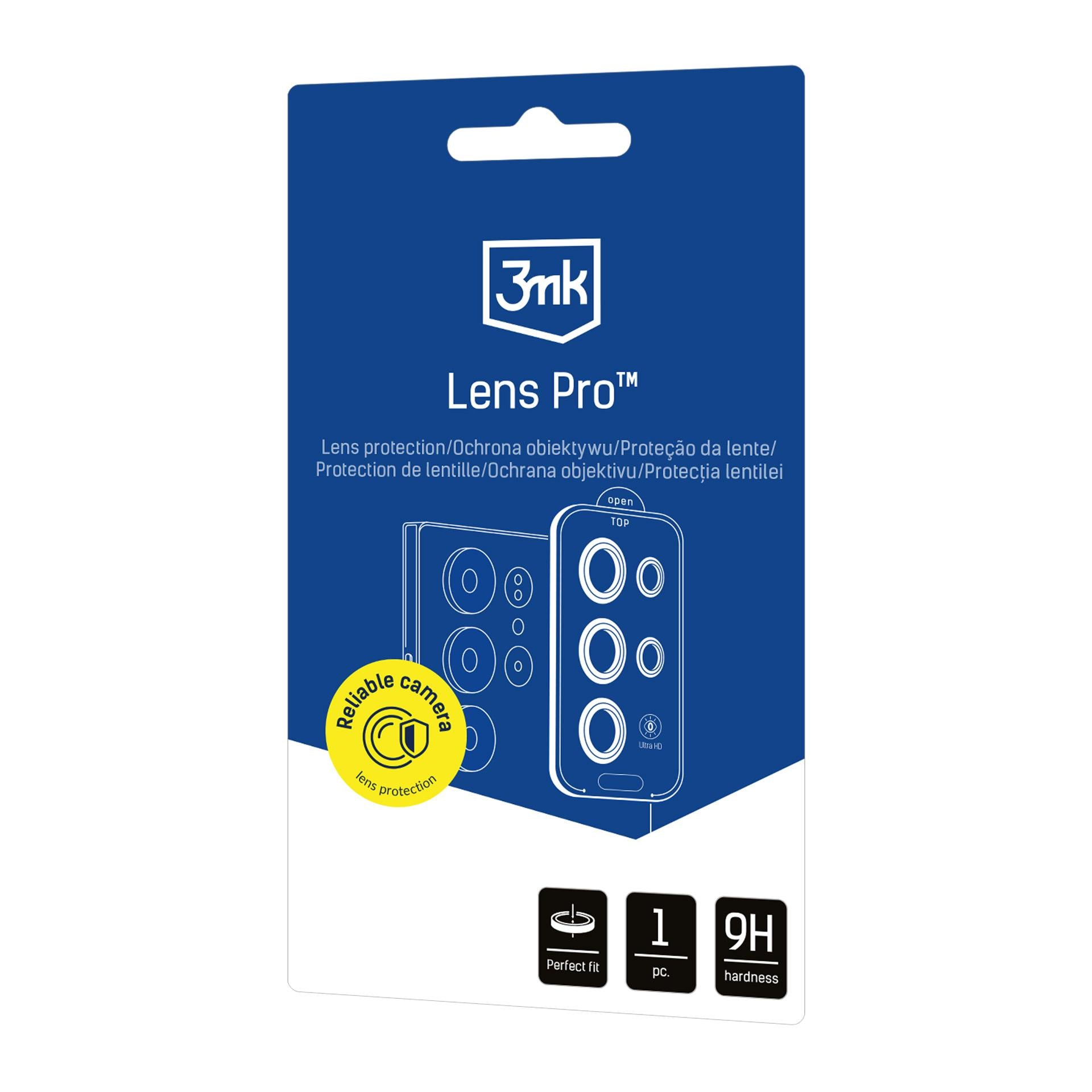 3mk Lens Protection Pro juodas hibridinis stiklas, skirtas Cameros objektyvui Samsung Galaxy S26 Pro