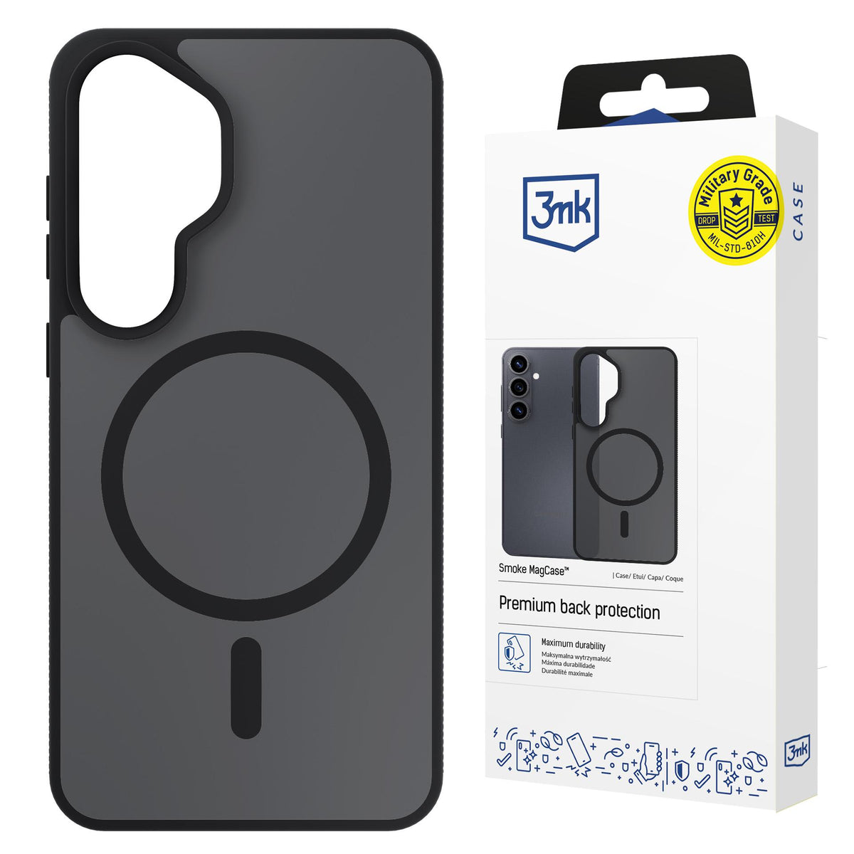3mk Smoke MagCase dėklas Samsung Galaxy S26 - pilkas -- Samsung Galaxy S26