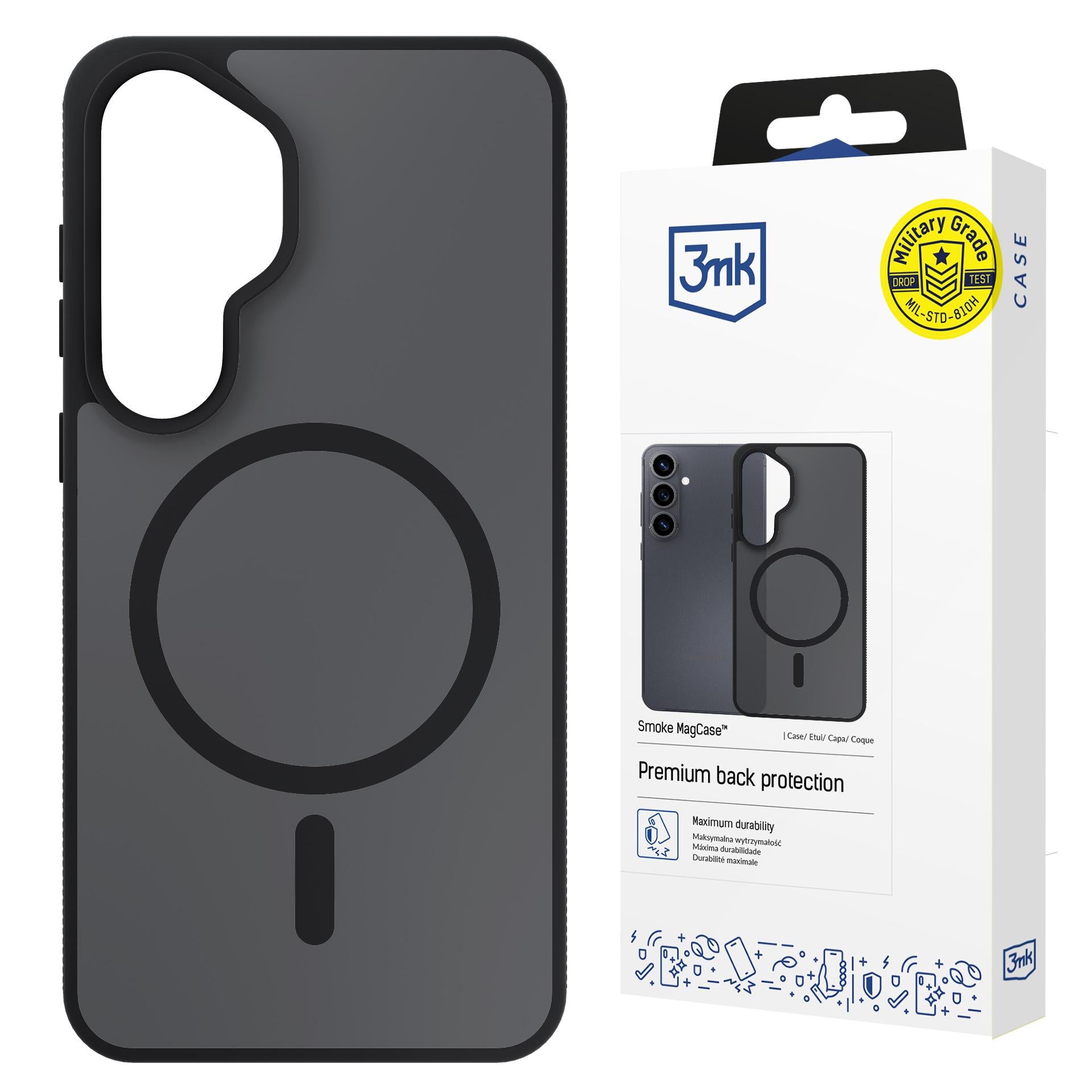 3mk Smoke MagCase dėklas Samsung Galaxy S26 - pilkas -- Samsung Galaxy S26