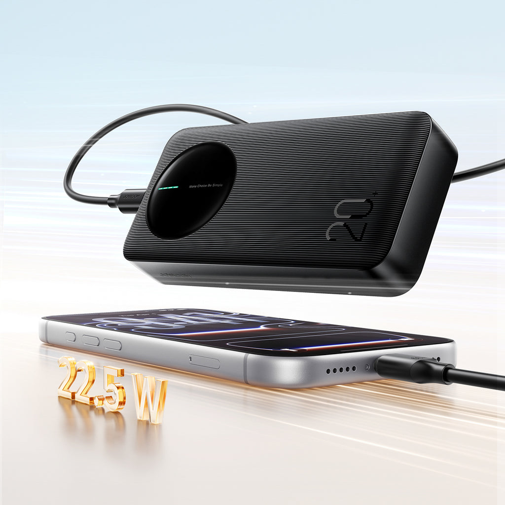 Joyroom JR-PBF14 Pro Powerbank 22.5W 20000mAh su skaitmeniniu ekranu 2x USB-A 1x USB-C – juodas -- Powerbanks