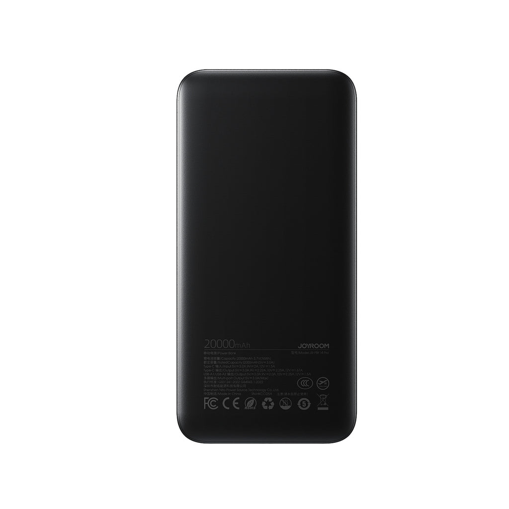 Joyroom JR-PBF14 Pro Powerbank 22.5W 20000mAh su skaitmeniniu ekranu 2x USB-A 1x USB-C – juodas -- Powerbanks