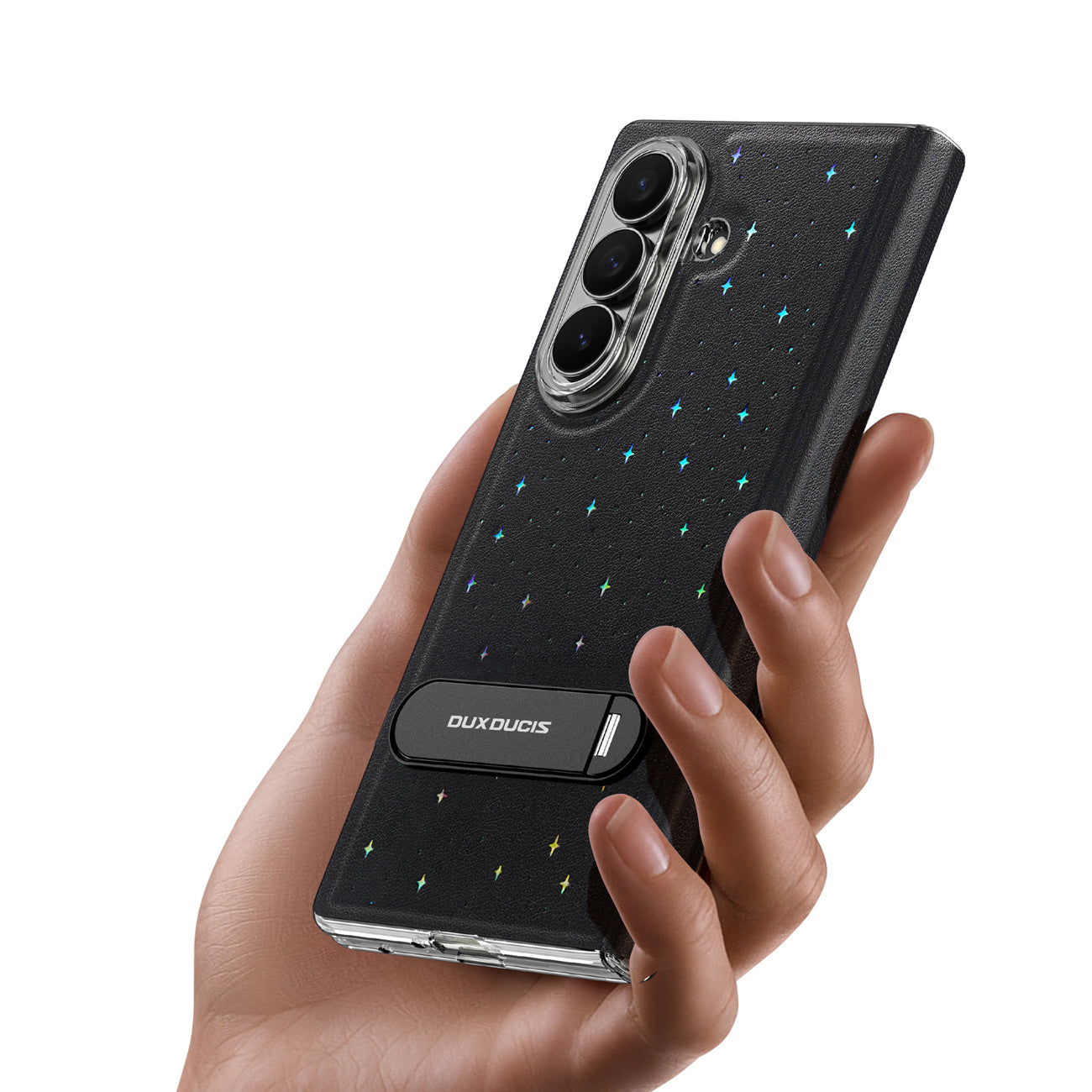 Dux Ducis Stex dėklas Galaxy Z Fold 7 su stovu – juodas