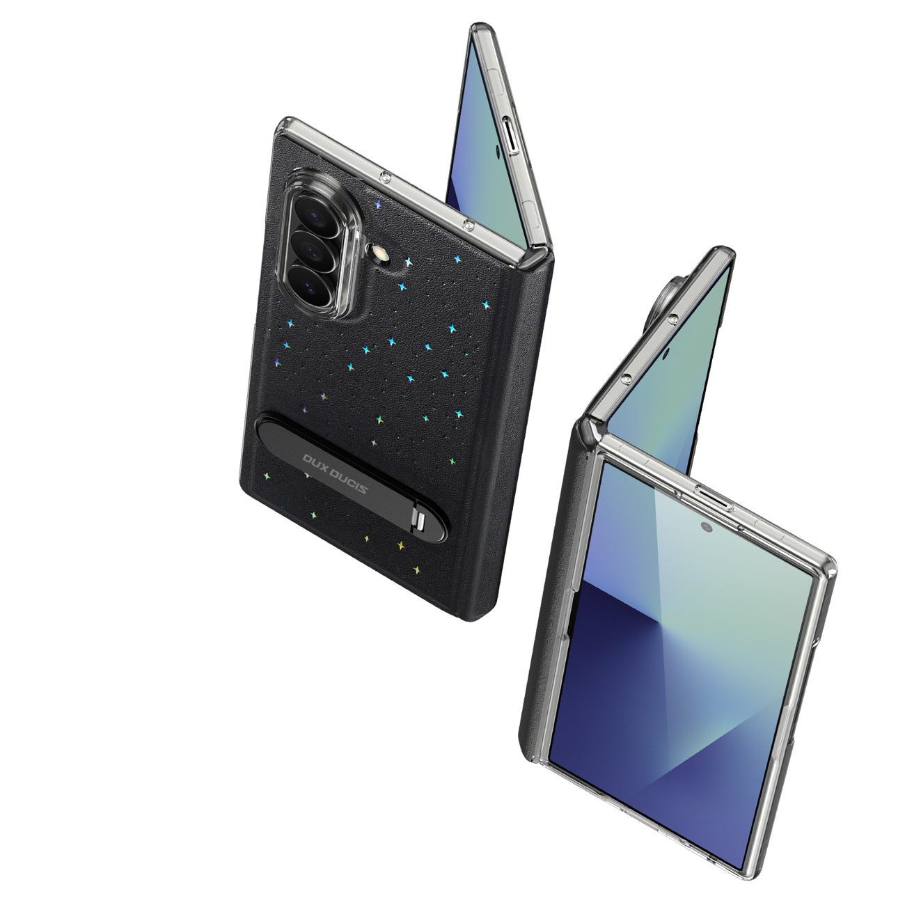 Dux Ducis Stex dėklas Galaxy Z Fold 7 su stovu – juodas