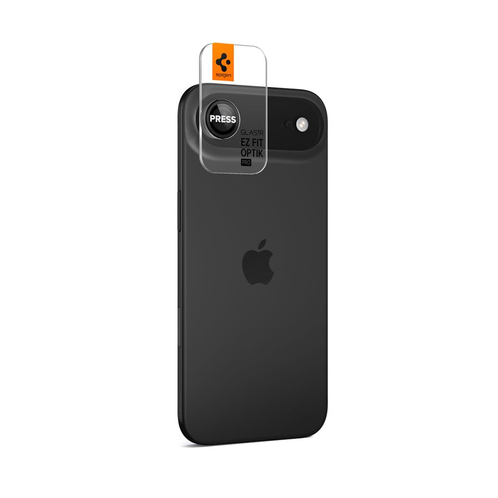 Spigen Optik.TR EZ Fit kameros stiklas iPhone Air – juodas (2 vnt.)