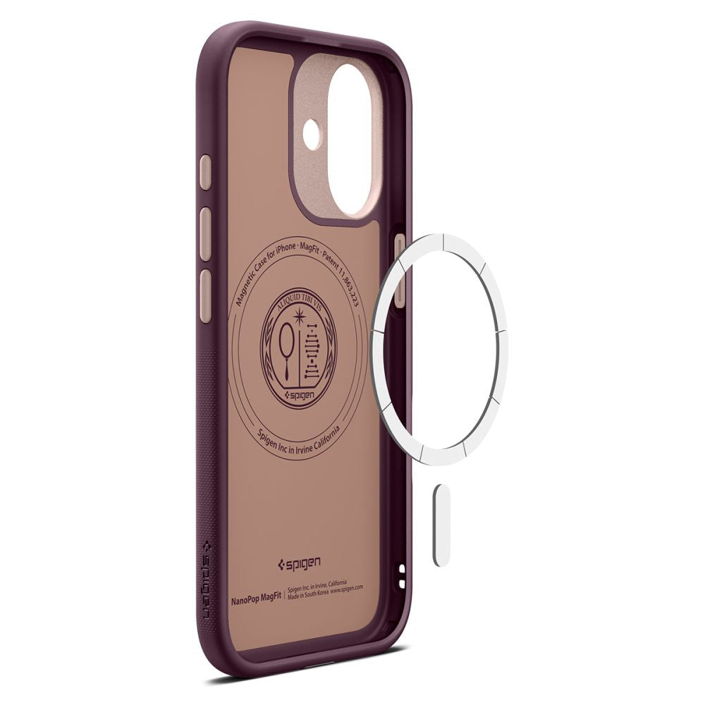 Spigen Nano Pop MagSafe dėklas iPhone 17 – burgundiškas