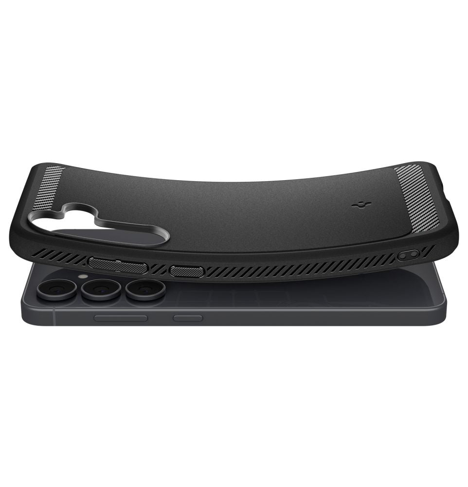 Spigen Rugged Armor dėklas Samsung Galaxy S25 FE – juodas