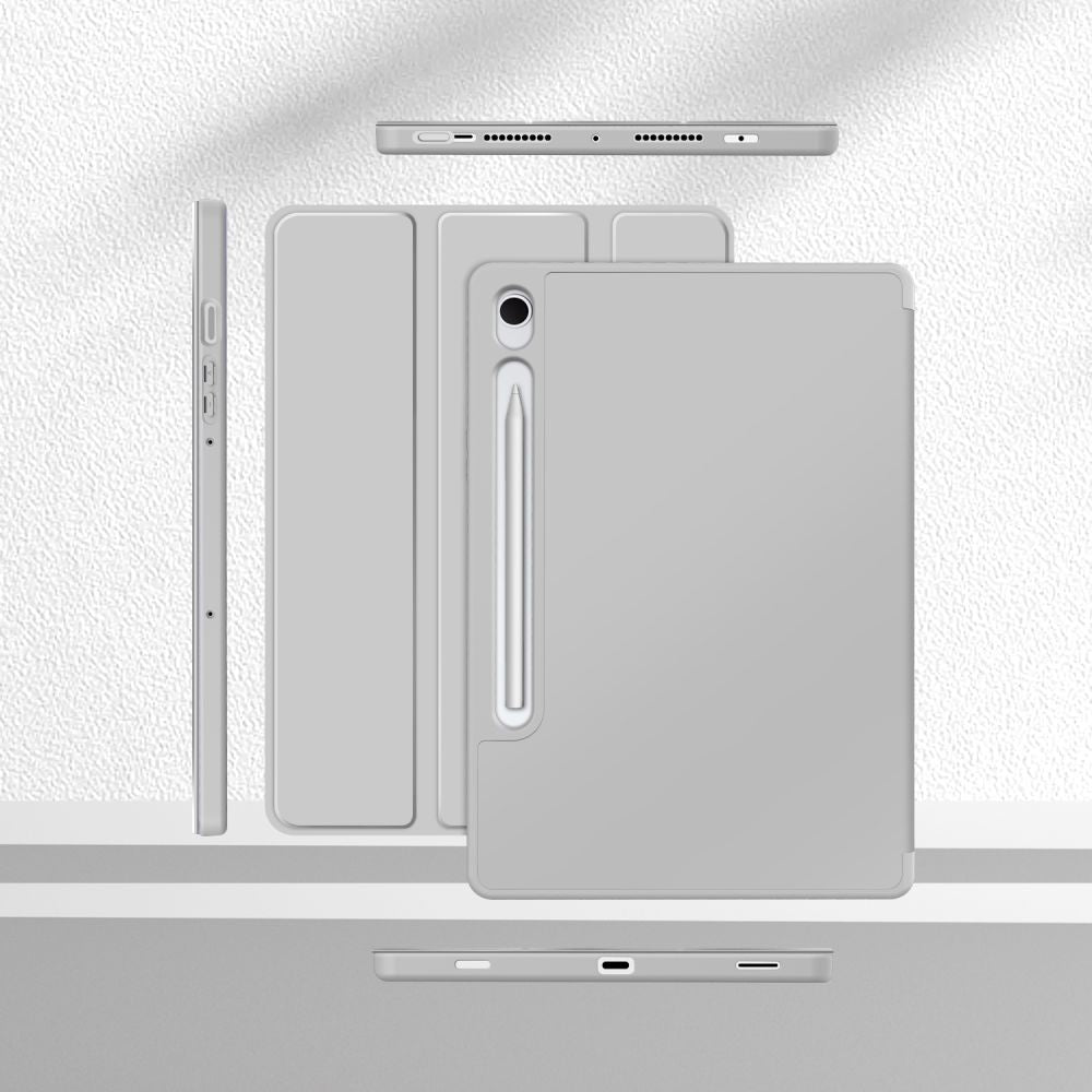 Tech-Protect SmartCase Pen dėklas Galaxy Tab S9/S9 FE – pilkas -- Samsung Galaxy Tab S9