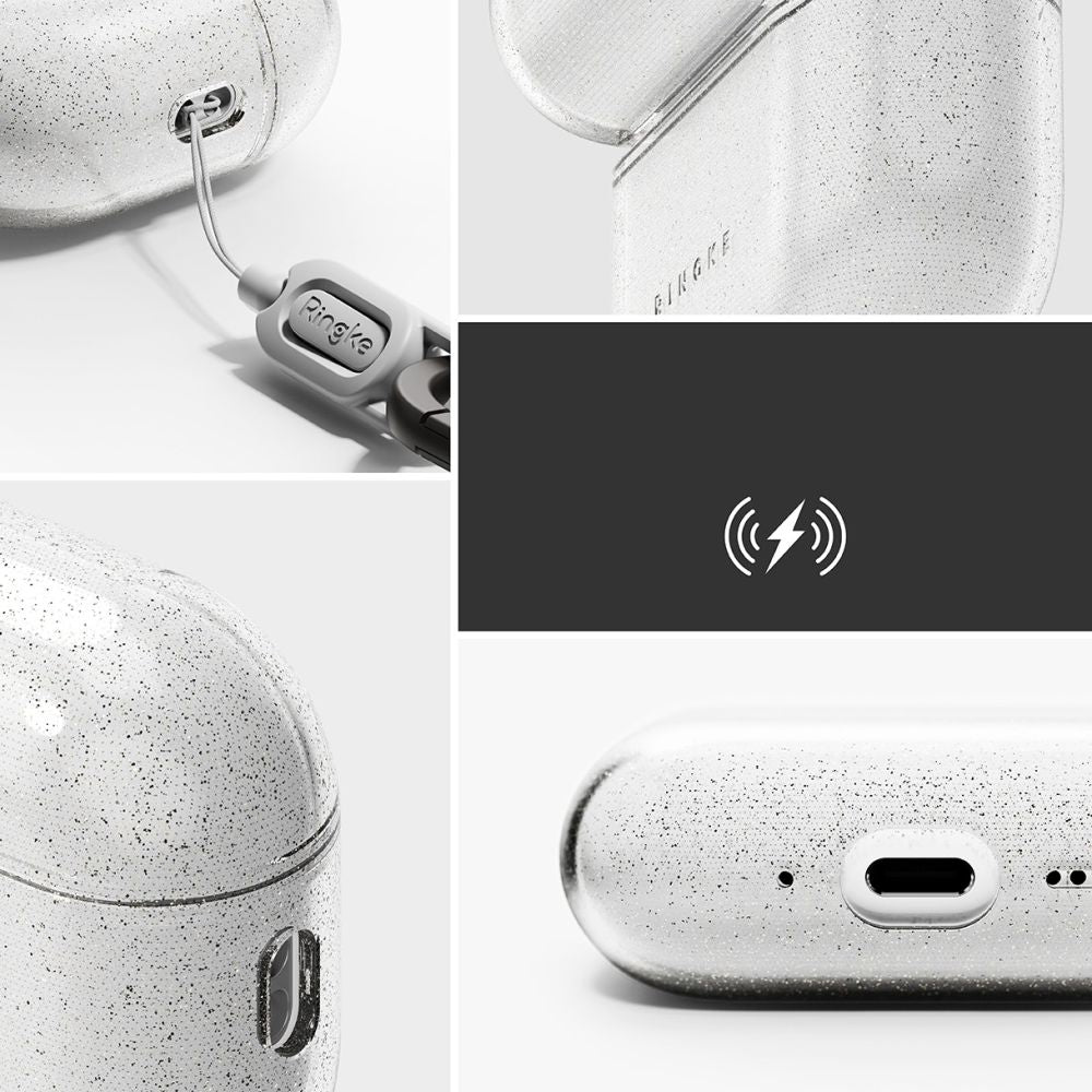 Ringke Air dėklas AirPods Pro 3 – skaidrus, blizgus -- AirPods Pro 3