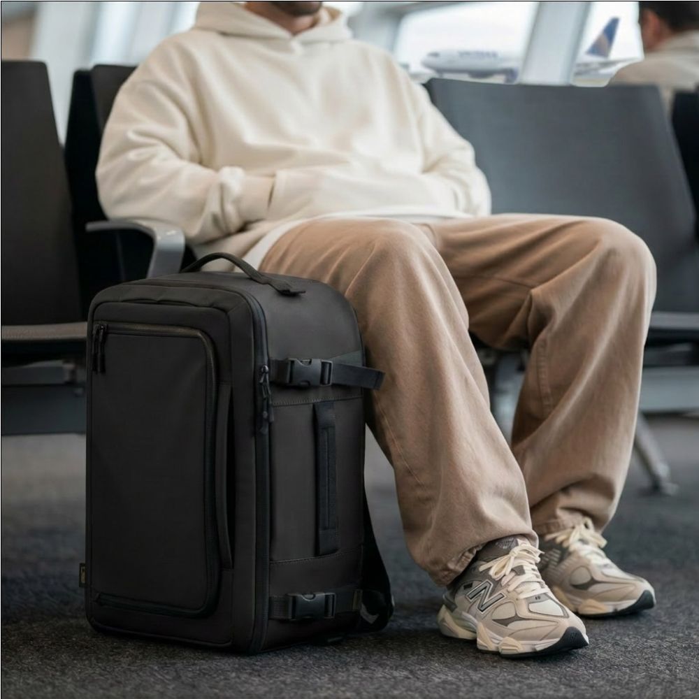 Tech-Protect Defender S50 kuprinė Ryanair ir Wizzair, 20L nešiojamasis kompiuteris - Juodas -- Laptop Bags