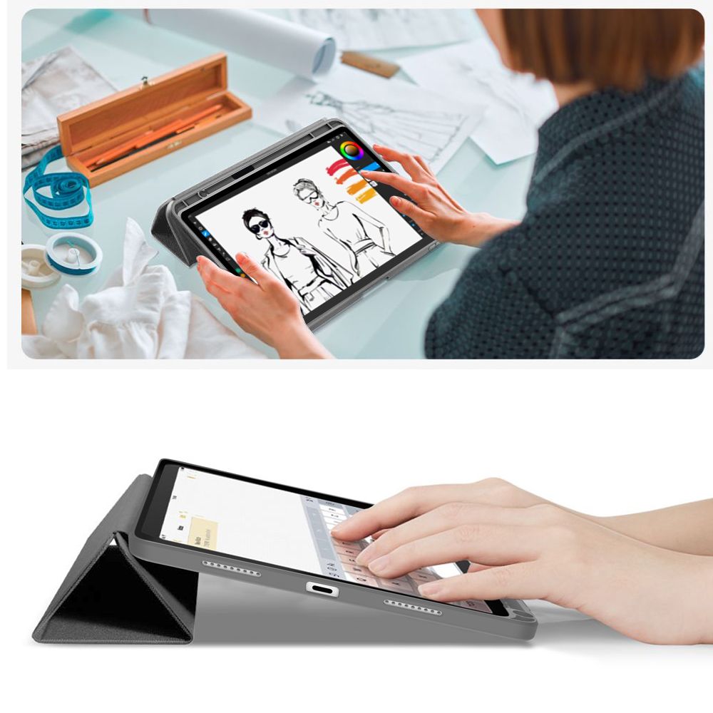 Tech-Protect SC Pen Canvas Dėklas, skirtas iPad 10.9" 2022 / iPad 11" 2025 - pilkas
