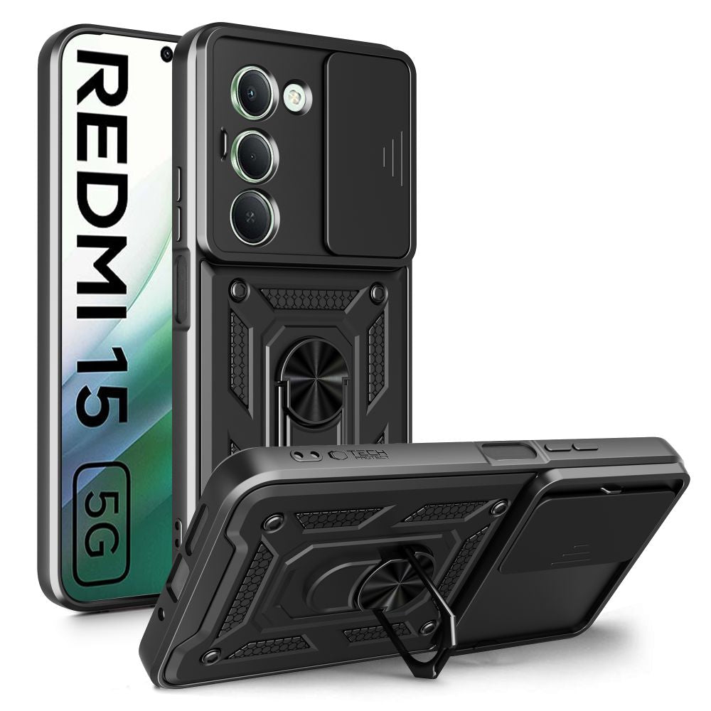 Tech-Protect CamShield Pro dėklas Xiaomi Redmi 15 – juodas -- Xiaomi Redmi 15