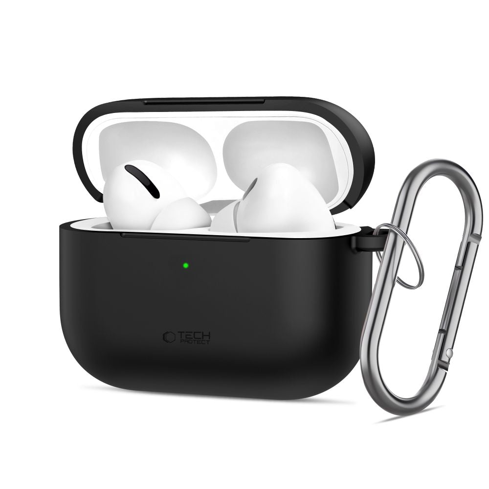 Tech-Protect silikoninis dėklas AirPods Pro 3 – juodas -- AirPods Pro 3