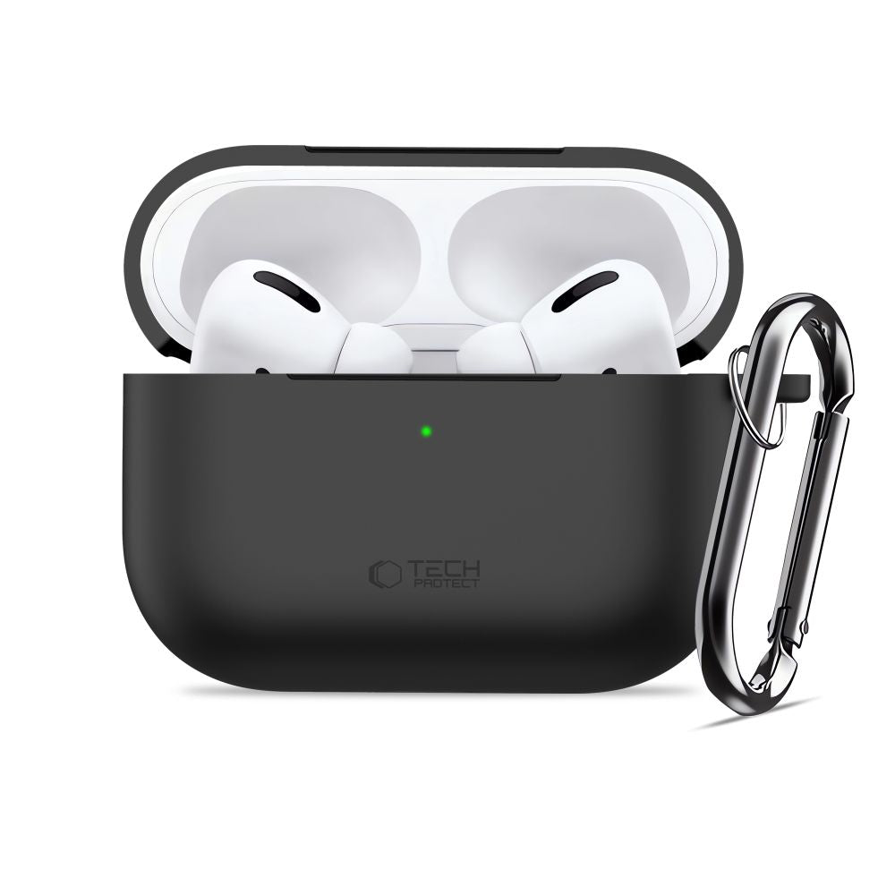 Tech-Protect silikoninis dėklas AirPods Pro 3 – juodas -- AirPods Pro 3