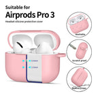 Tech-Protect silikoninis dėklas AirPods Pro su karabinu – rožinis -- AirPods Pro
