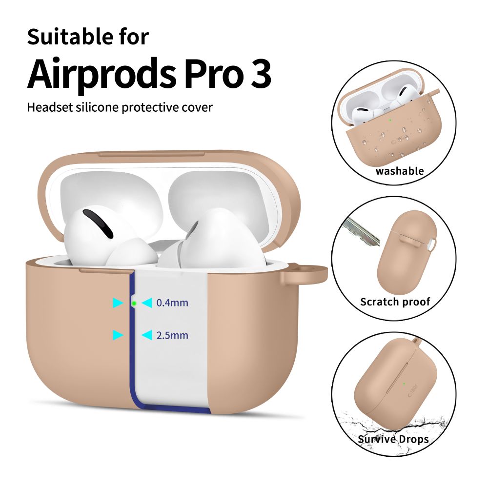 Tech-Protect silikoninis dėklas AirPods Pro – smėlio -- AirPods Pro