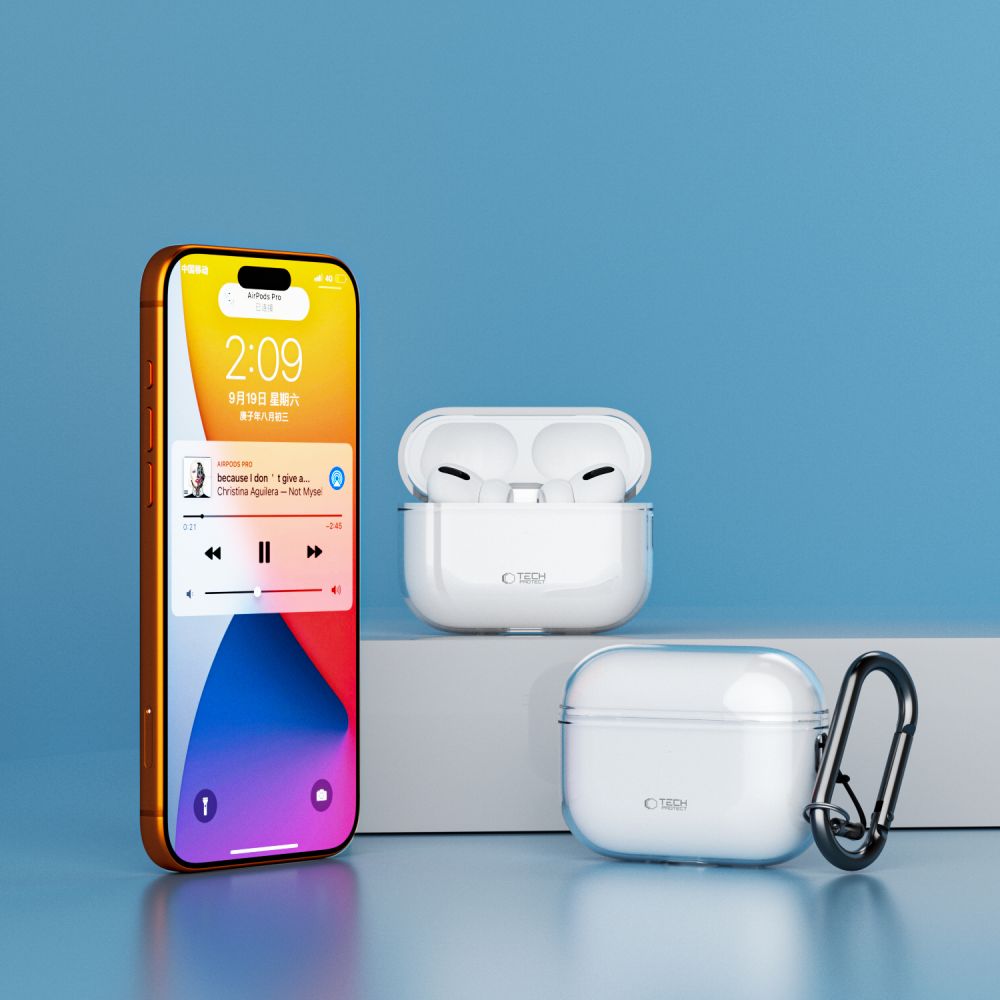 Tech-Protect FlexAir dėklas AirPods Pro – skaidrus -- AirPods Pro