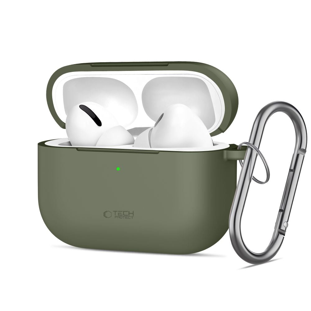 Tech-Protect silikoninis dėklas AirPods Pro – alyvuogių -- AirPods Pro