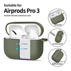 Tech-Protect silikoninis dėklas AirPods Pro – alyvuogių -- AirPods Pro