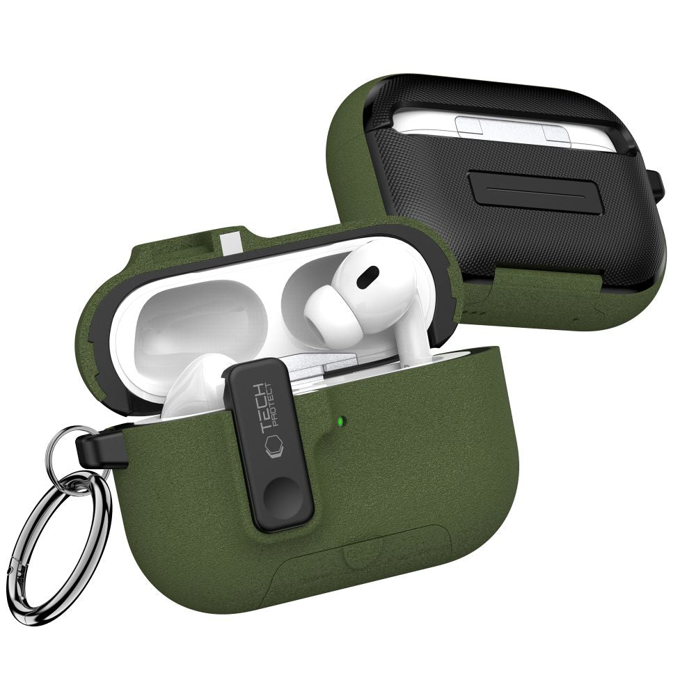 Tech-Protect Slim Hook dėklas AirPods Pro 3 – žalias -- AirPods Pro 3