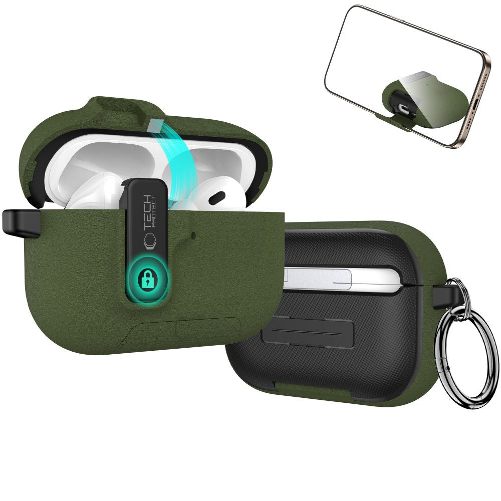 Tech-Protect Slim Hook dėklas AirPods Pro 3 – žalias -- AirPods Pro 3