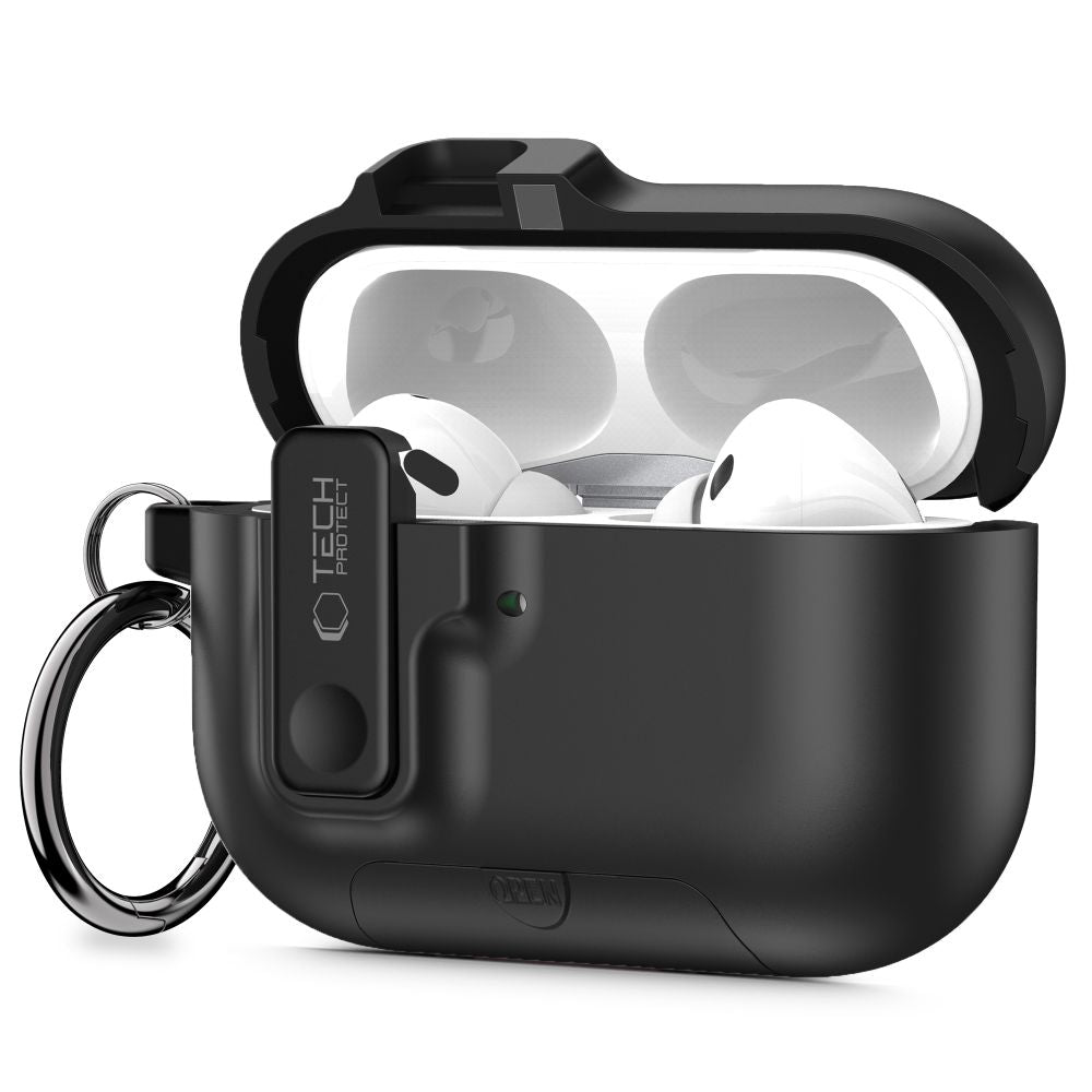 Tech-Protect Slim Hook dėklas AirPods Pro 3 – juodas -- AirPods Pro 3