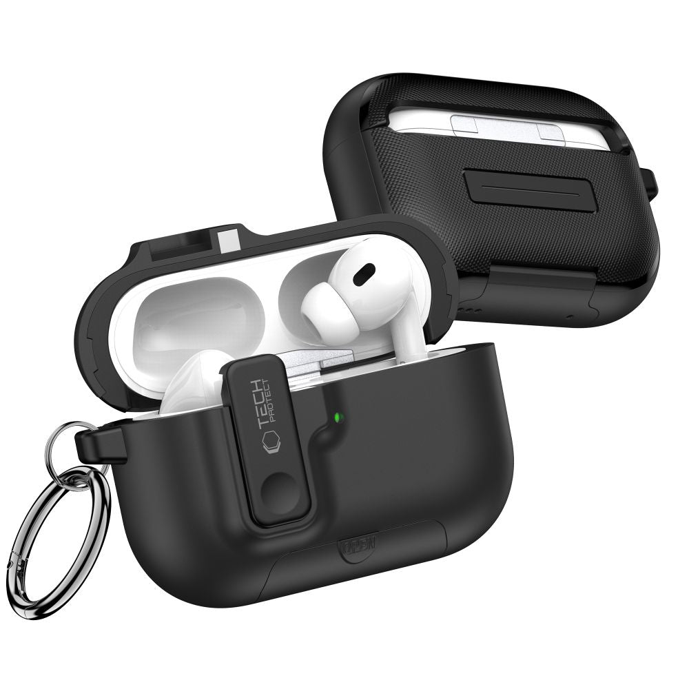 Tech-Protect Slim Hook dėklas AirPods Pro 3 – juodas -- AirPods Pro 3