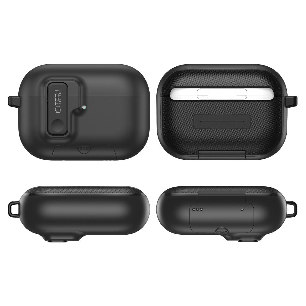 Tech-Protect Slim Hook dėklas AirPods Pro 3 – juodas -- AirPods Pro 3