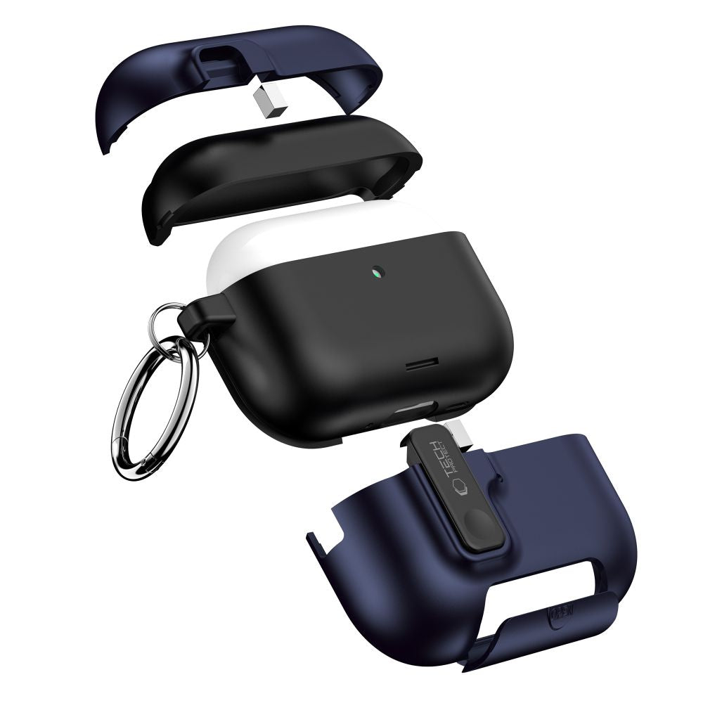 Tech-Protect Slim Hook dėklas AirPods Pro 3 – tamsiai mėlynas -- AirPods Pro 3