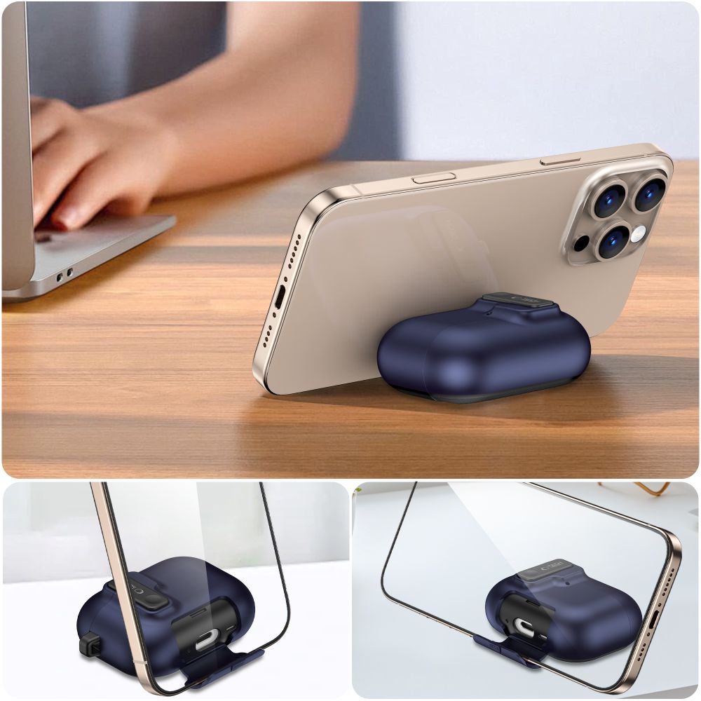 Tech-Protect Slim Hook dėklas AirPods Pro 3 – tamsiai mėlynas -- AirPods Pro 3