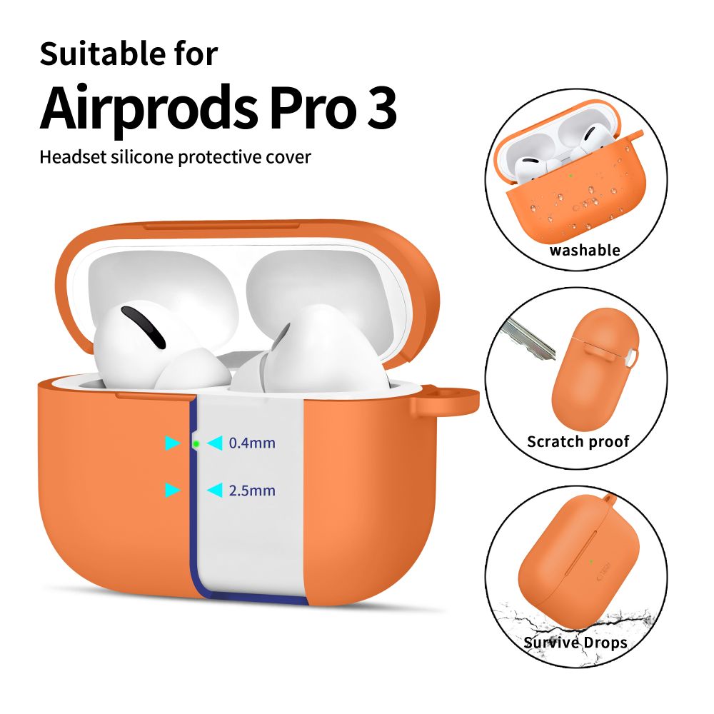 Tech-Protect silikoninis dėklas AirPods Pro – oranžinis -- AirPods Pro