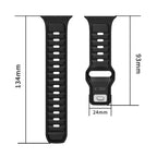 Tech-Protect IconBand Line dirželis, skirtas Apple Watch 44 / 45 / 46 / 49 mm - juoda ir oranžinė -- Apple Watch 44