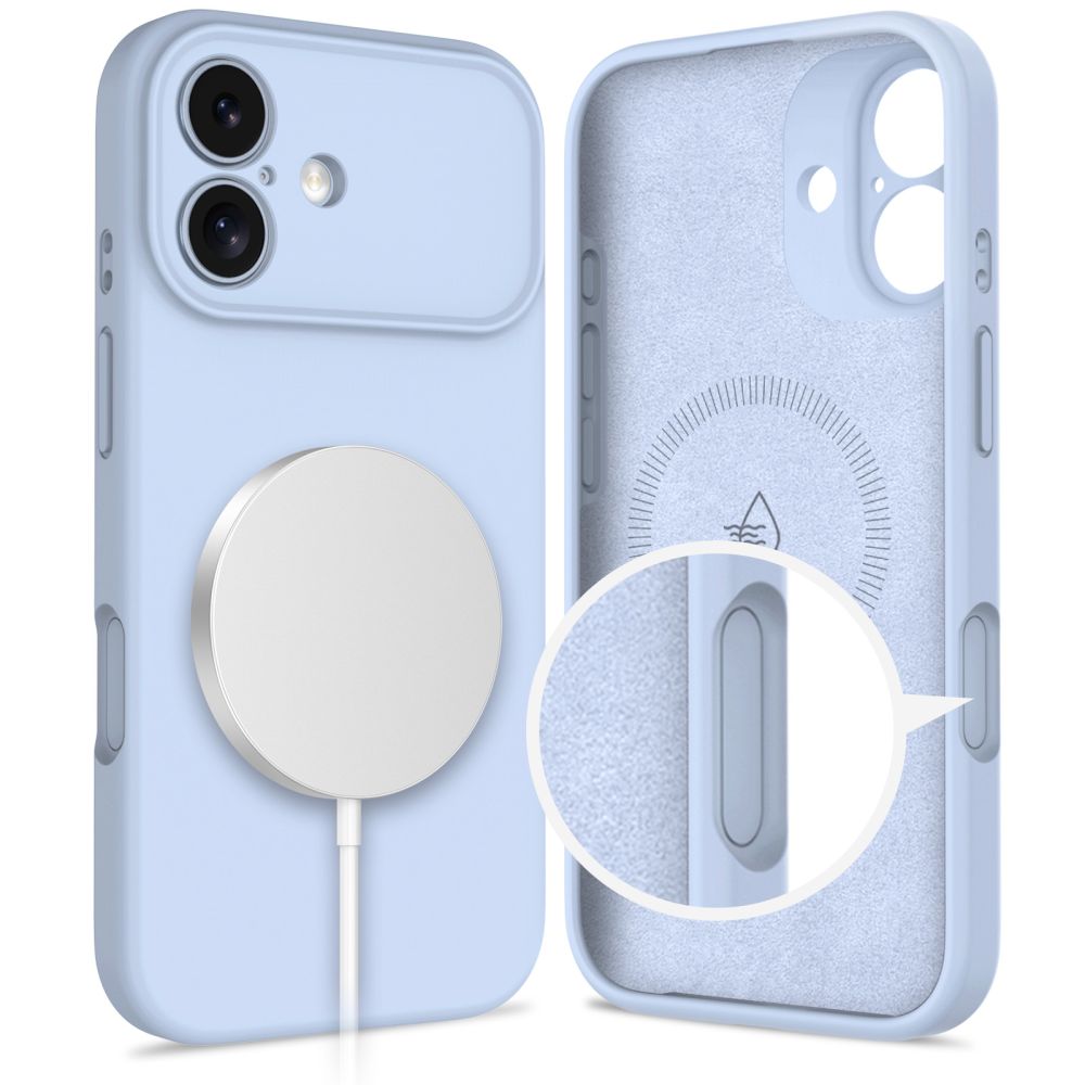 Tech-Protect silikoninis MagSafe dėklas iPhone 17 – mėlynas -- iPhone 17