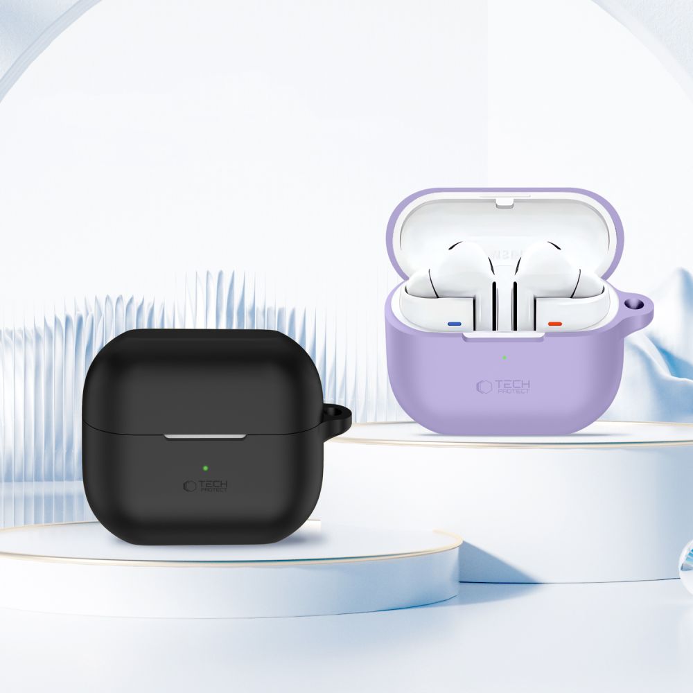 Tech-Protect silikoninis dėklas Galaxy Buds 3 – violetinis -- Samsung Galaxy Buds 3