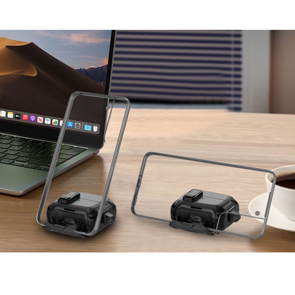 Tech-Protect Carbonox dėklas Galaxy Buds 3 – juodas -- Samsung Galaxy Buds 3
