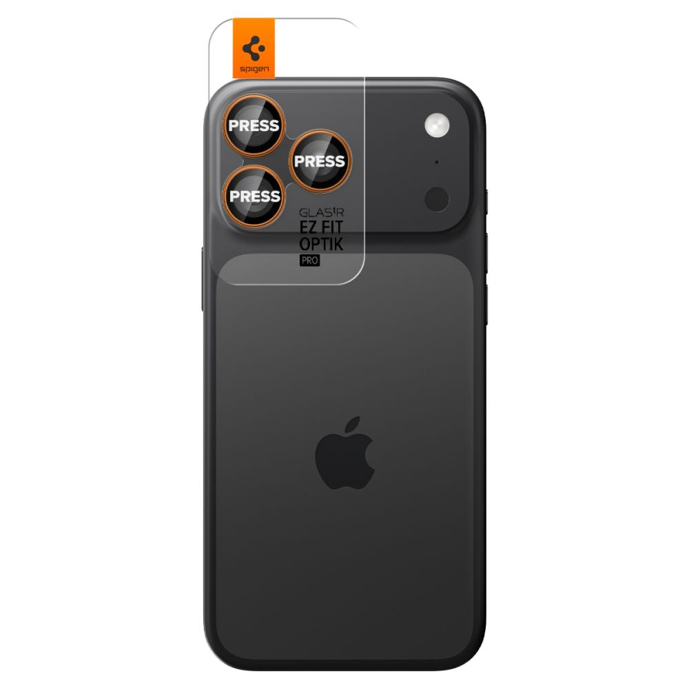 Spigen Optik Pro lęšių stikliukas iPhone 16/17 Pro/Max – oranžinis