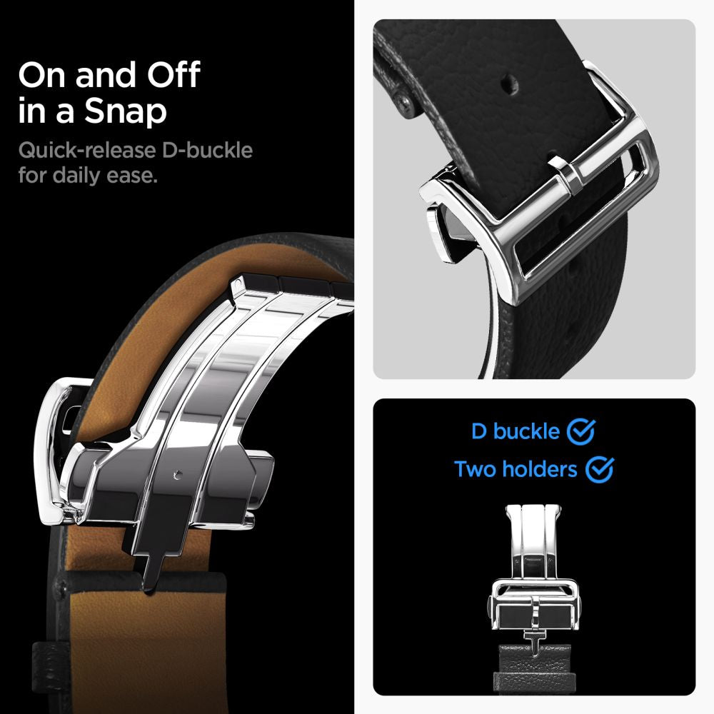 Spigen Enzo dirželis, skirtas Samsung Galaxy Watch 40/44/46 mm – juodas