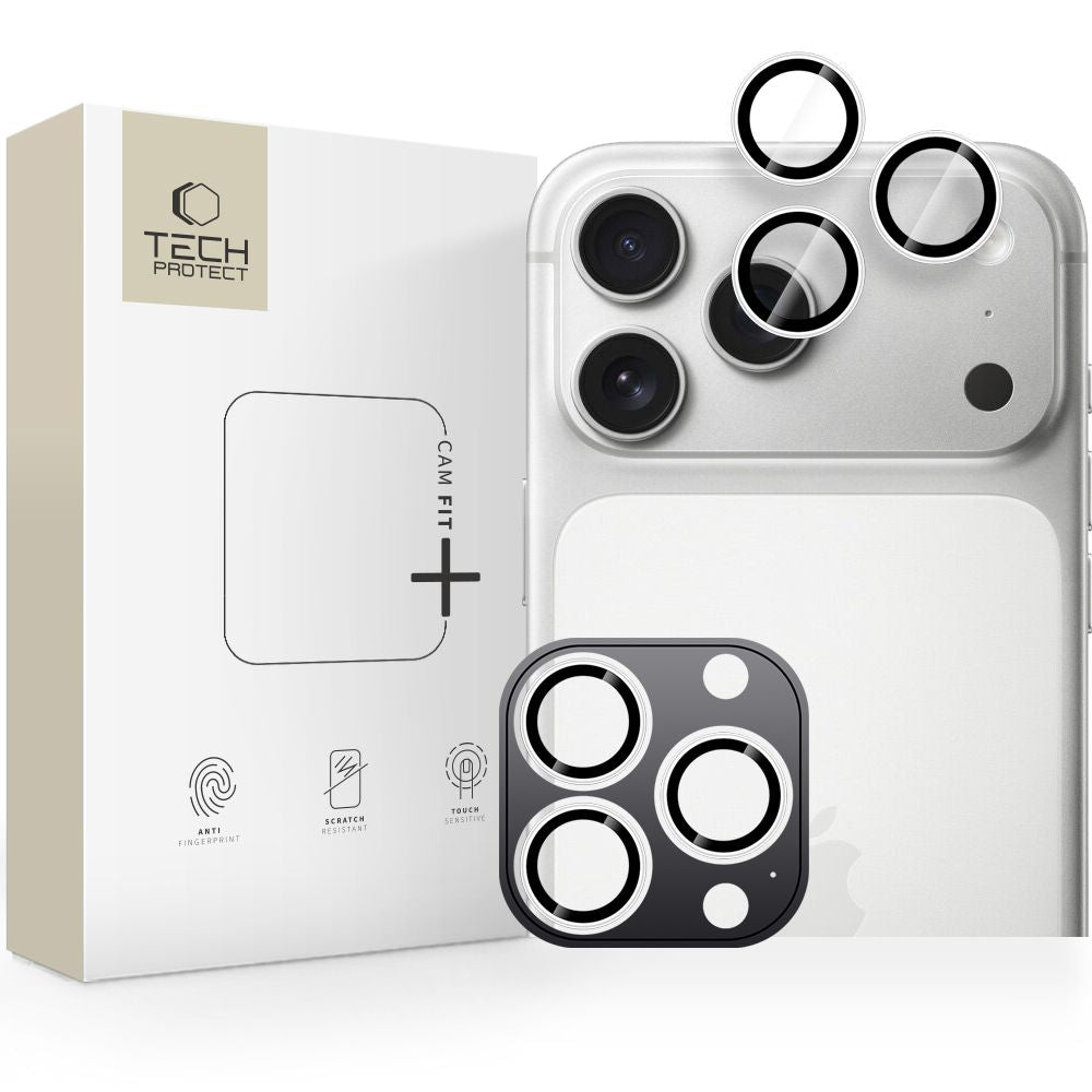 Tech-Protect Camring Fit+ kameros apsauga iPhone 14–17 Pro/Max – sidabrinė -- iPhone 14 Pro