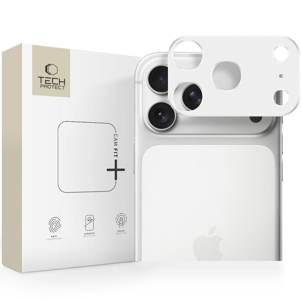 Tech-Protect Camalloy Fit+ kameros apsauga iPhone 17 Pro – sidabrinė -- iPhone 17 Pro