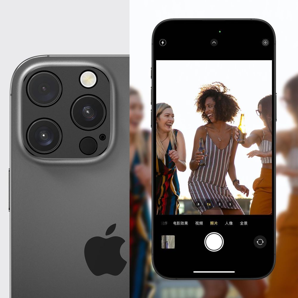 Tech-Protect Camalloy Fit+ kameros apsauga iPhone 17 Pro – sidabrinė -- iPhone 17 Pro