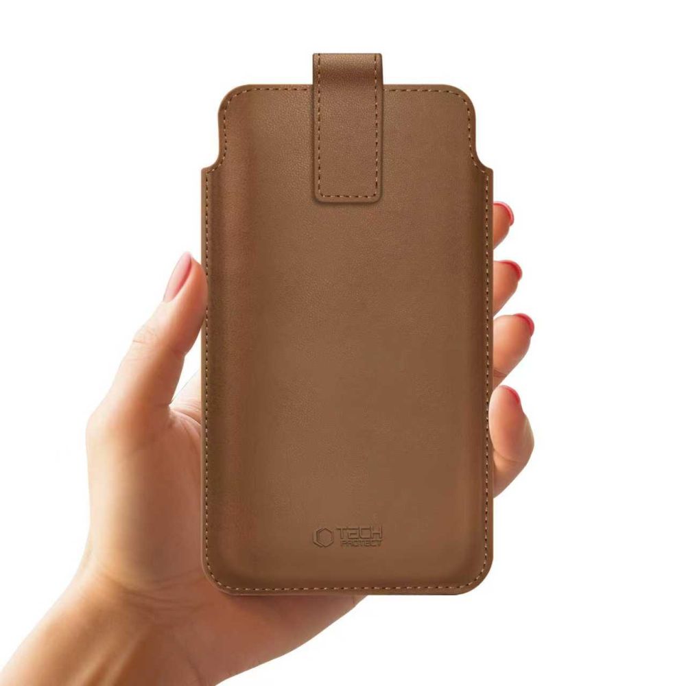 Tech-Protect SM65 dėklas 6,0–6,9" telefonams – rudas -- Cell phone cases and covers